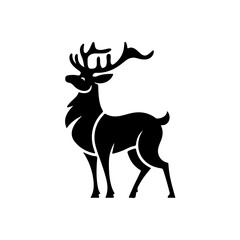 Black Deer Vector Silhouette Design
