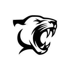 Angry Tiger Vector Silhouette Design