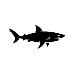 Angry Shark Vector Silhouette Design