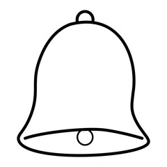 白黒のベルモチーフのシンプルな通知アイコン