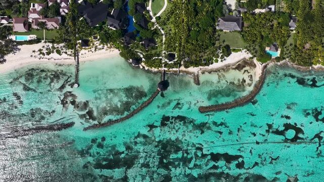 Playa Blanca Beach At Punta Cana In La Altagracia Dominican Republic. Paradisiac Landscape. Beachfront Resorts. Travel Destinations. Playa Blanca Beach In Punta Cana Dominican Republic. 