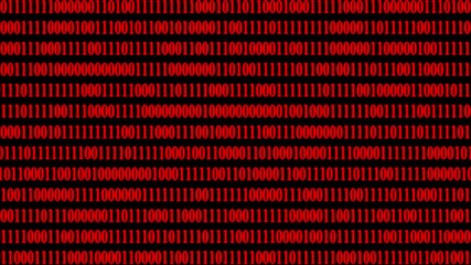 Binary computer code random number background. Abstract digital numbers in a futuristic environment, data processing, symbolizing technology and information transformation.4k animation video - Powered by Adobe