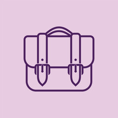 Colorful briefcase suitcase icon vector design template