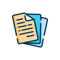 Paper document vector design template