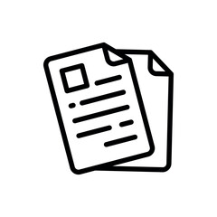 Paper document vector design template