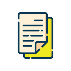 Paper document vector design template