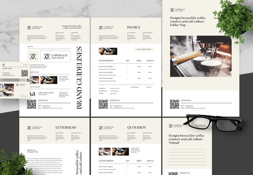 Beige And Black Brand Guidelines Coffee Roasters