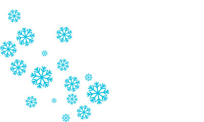 Naklejka premium Snowflakes Border – Winter Falling Snow Frame, Holiday Decorative Design Element