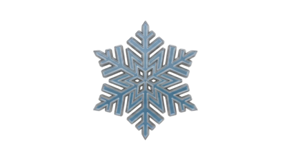 Blue Snowflake Isolated on White Background