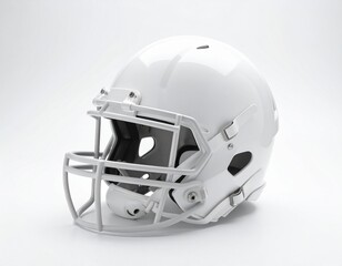 Fototapeta premium White American Football Helmet Isolated