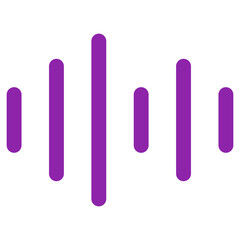 Flat Colored Voice Icon for Audio Recording and Command Input