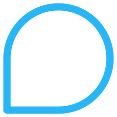 Flat Colored Comment Icon for Feedback and Social Review