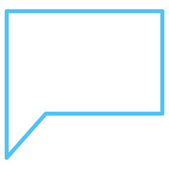 Obraz premium Flat Colored Comment Icon for Feedback and Social Review