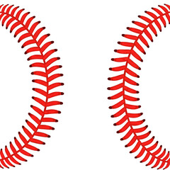 Baseball Stitching Frame Illustration on White Background