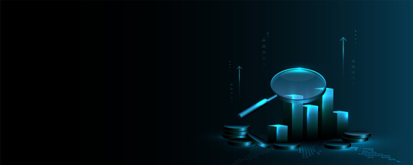 technology background, graph, data analysis, sales, profit, marketing