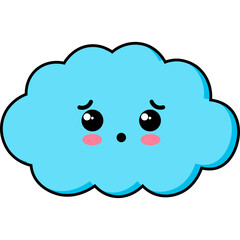 Cute Smiling Cloud Cartoon Illustration