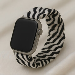 Modern Zebra Pattern Fashion Accessory with Minimal Background