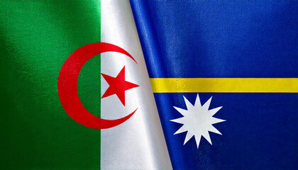 アルジェリアの国旗とナウルの国旗(Algeria flag & Nauru flag.)
