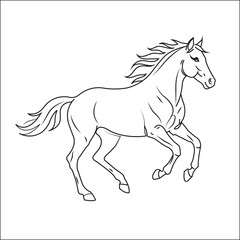Horse 2026 Outline Drawing Minimal Style