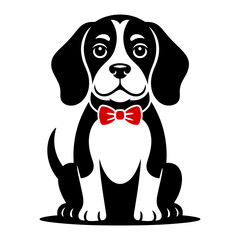 Beagle with Bow Tie