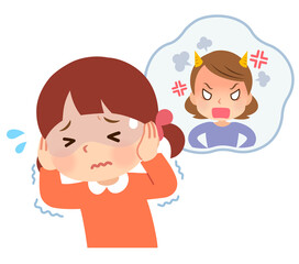 怒られる想像をして怖がる子ども