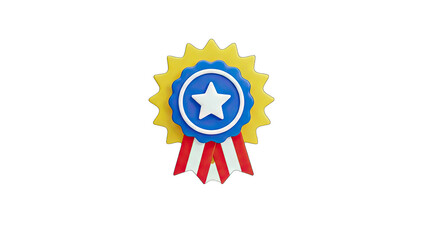 Award Badge Rendered on White Background