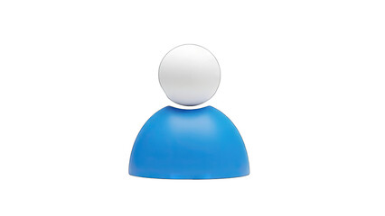 3D Avatar Icon on White Background