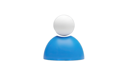 3D Avatar Icon on White Background