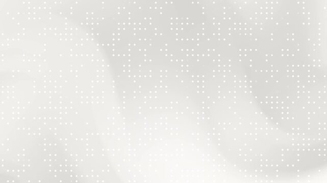 animated white and gray gradient background with small white dots, ideal for web design, stationery, apparel, and packaging projects requiring a minimalistic touch.