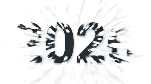Dynamic Countdown Video Showing Numbers and Year 2026 in Motion