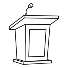 vector illustration of a column line art icon