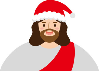 산타모자를 쓴 예수님