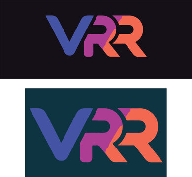 Modern VRR Monogram Logo with Vibrant Gradients  Monogram.eps