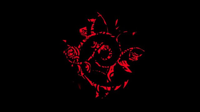 dog tribal animal abstract green background