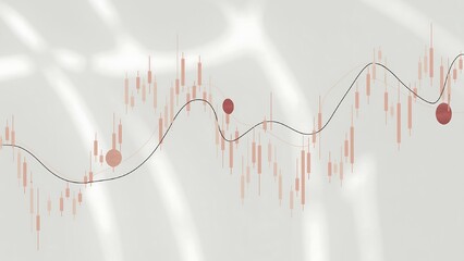 Abstract background vector illustration of a medical EKG heartbeat pulse line chart with a red heart concept for health data analysis or stock market finance