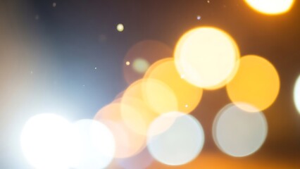 Abstract bokeh lights background at night with warm and cool tones