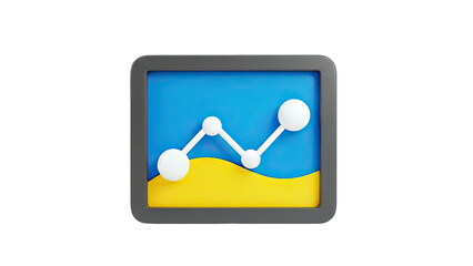 3D Graph on Tablet Screen - Business Analytics