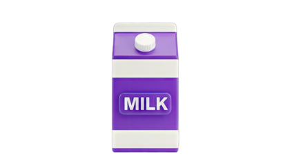 3D Rendered Milk Carton Isolated on White Background