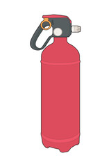 Obraz premium Fire extinguisher vector for emergency safety equipment, fire protection, and hazard prevention. 