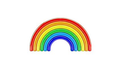 3D Rainbow Illustration on White Background