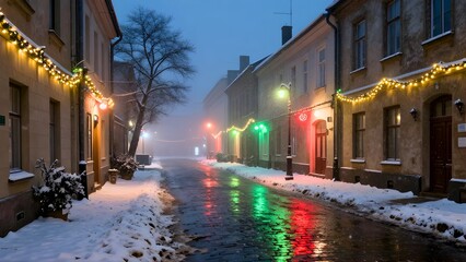 Festive Christmas Street