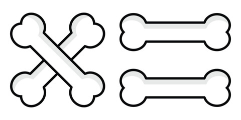 simple crossbones icon vector