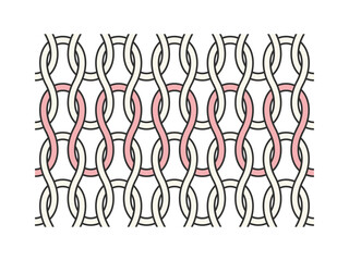シンプルなニットの編み目の拡大図 - メリヤス編みの毛糸の図解や編み物のイメージのイラスト素材