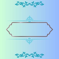 Vintage Ornamental Frame with Soft Gradient Background