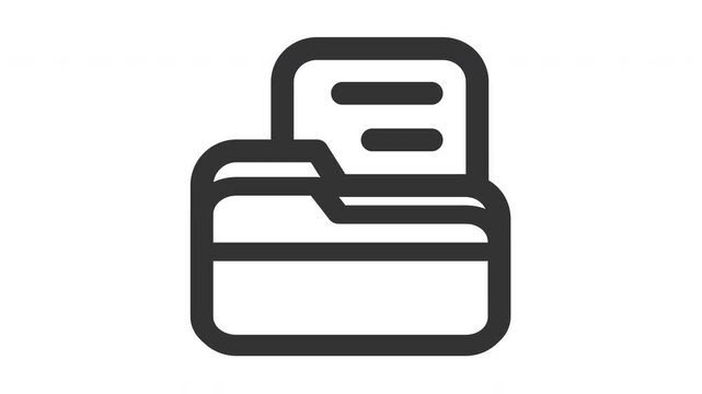 Animated folder icon