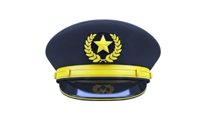 Captain's Hat Isolated on White Background