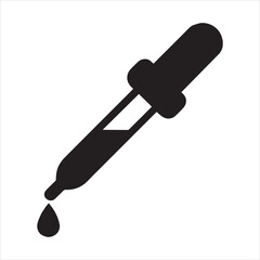 eyedropper tool icon vector silhouette