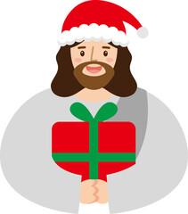 산타모자를 쓴 예수님