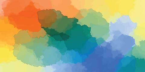 Vibrant Abstract Background Digital Art Vector Texture Yellow Orange Green and Blue Palette