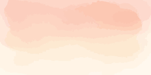 Abstract Light Peach Gradient Watercolor Paint Background Vector © Kafi